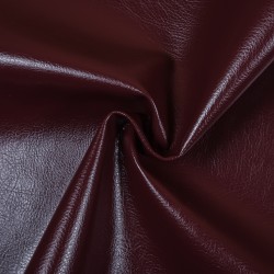 Ткань Дерматин (Кожзам) для мебели, цвет Бордовый (на отрез)  в Канске