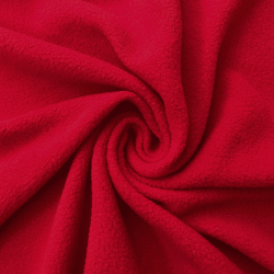 Флис Односторонний 130 гр/м2, цвет Красный (на отрез)  в Канске