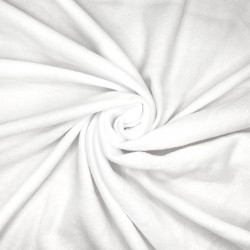 Ткань Флис Односторонний 130 гр/м2, цвет Белый (на отрез)  в Канске