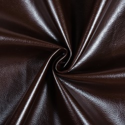 Ткань Дерматин (Кожзам) для мебели, цвет Темно-Коричневый (на отрез)  в Канске