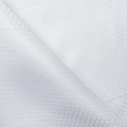 Ткань Оксфорд 300D PU Рип-Стоп СОТЫ, цвет Белый (на отрез)  в Канске