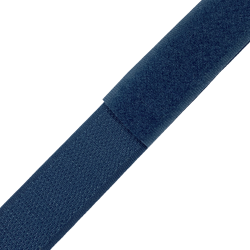 Контактная лента 25мм цвет Синий (велькро-липучка, на отрез)  в Канске