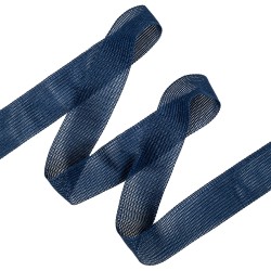 Окантовочная лента-бейка, цвет Синий 22мм (на отрез)  в Канске