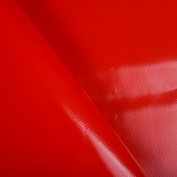 Ткань ПВХ 450 гр/м2, Красный (на отрез)  в Канске